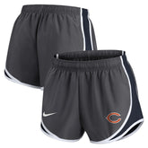 Chicago Bears Women's Team Logo Performance Tempo Shorts - Charcoal - Nike