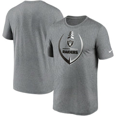 Las Vegas Raiders Icon Legend Performance T-Shirt - Heathered Gray - Nike