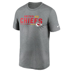 Kansas City Chiefs Legend Team Shoutout Performance T-Shirt - Heather Gray - Nike