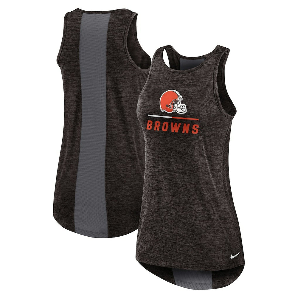 Cleveland Browns Women's High Neck Performance Tank Top - Brown - Nike