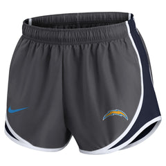 Los Angeles Chargers Women's Team Logo Performance Tempo Shorts - Charcoal - Nike