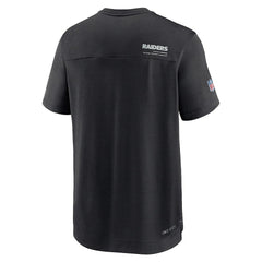 Las Vegas Raiders Sideline Coach Chevron Lock Up Logo V-Neck Performance T-Shirt - Black - Nike