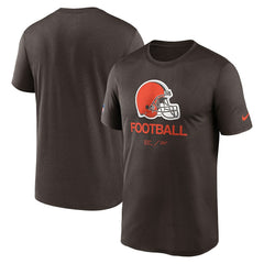 Cleveland Browns Sideline Infograph Performance T-Shirt - Brown - Nike