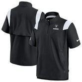 Las Vegas Raiders Sideline Coaches Chevron Lockup Pullover Top - Black - Nike