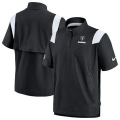 Las Vegas Raiders Sideline Coaches Chevron Lockup Pullover Top - Black - Nike