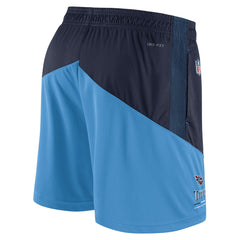 Tennessee Titans Sideline Primary Lockup Performance Shorts - Navy/Light Blue - Nike
