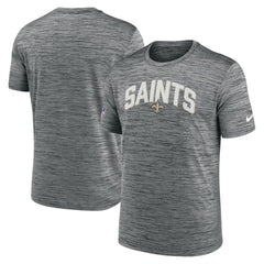 New Orleans Saints Sideline Velocity Athletic Stack Performance T-Shirt - Gray - Nike