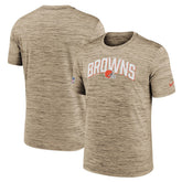 Cleveland Browns Sideline Velocity Athletic Stack Performance T-Shirt - Brown - Nike