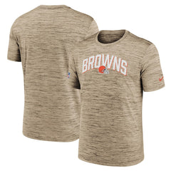 Cleveland Browns Sideline Velocity Athletic Stack Performance T-Shirt - Brown - Nike