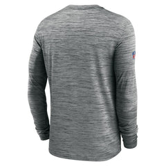 New Orleans Saints Sideline Velocity Athletic Stack Performance Long Sleeve T-Shirt - Gray - Nike