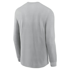 Cleveland Browns Sideline Infograph Lock Up Performance Long Sleeve T-Shirt - Silver - Nike