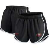 San Francisco 49ers Women's Plus Size Logo Performance Tempo Shorts - Charcoal - Nike