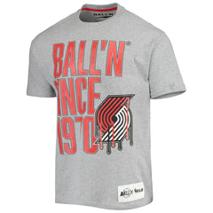 Portland Trail Blazers BALL'N Since 1970 T-Shirt Heathered Gray