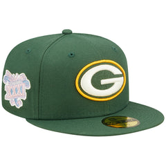 Green Bay Packers New Era Super Bowl XXXI Purple Pop Sweat 59FIFTY Fitted Hat - Green - NFL