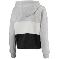 47 brand Brooklyn Nets '47 Women's Lizzy Cutoff Pullover Hoodie Heathered Gray/Heathered Black
