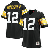 Terry Bradshaw Pittsburgh Steelers Women's Legacy Replica Player Jersey - Black - Mitchell & Ness