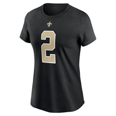 Jameis Winston New Orleans Saints Women's Name & Number T-Shirt - Black - Nike