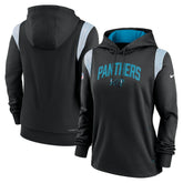Carolina Panthers Women's Sideline Stack Performance Pullover Hoodie - Black - Nike