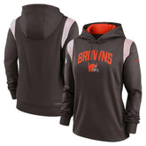 Cleveland Browns Women's Sideline Stack Performance Pullover Hoodie - Brown - Nike