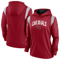 Arizona Cardinals Women's Sideline Stack Performance Pullover Hoodie - Cardinal - Nike