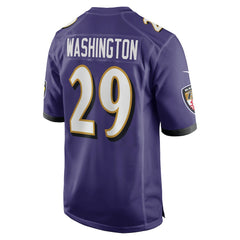 Ar'Darius Washington Baltimore Ravens Player Game Jersey - Purple - Nike