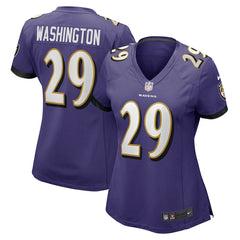 Ar'Darius Washington Baltimore Ravens Women's Player Game Jersey - Purple - Nike