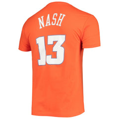 Mitchell & Ness Steve Nash Phoenix Suns Hardwood Classics Stitch Name & Number T-Shirt Orange