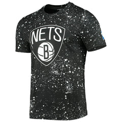 Brooklyn Nets FISLL Splatter Print T-Shirt Black