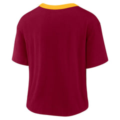 Washington Commanders Women's High Hip Fashion Cropped Top - Burgundy - Nike