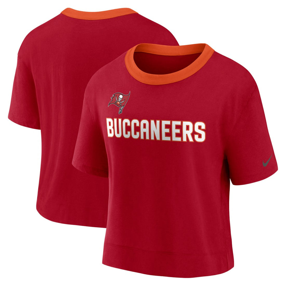 Tampa Bay Buccaneers Women's High Hip Fashion Cropped Top - Red - Nike