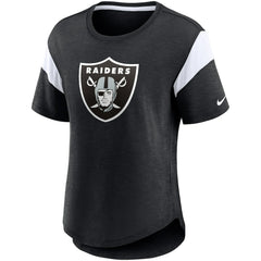 Las Vegas Raiders Women's Primary Logo Fashion Top - Heather Black - Nike