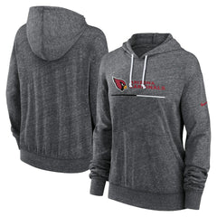Arizona Cardinals Women's Team Spirit Gym Vintage Lightweight Hoodie Top - Heather Charcoal - Nike