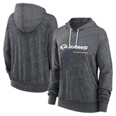 Los Angeles Rams Women's Team Spirit Gym Vintage Lightweight Hoodie Top - Heather Charcoal - Nike