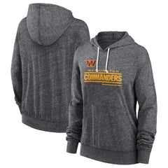 Washington Commanders Women's Team Spirit Gym Vintage Lightweight Hoodie Top - Heather Charcoal - Nike