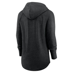 Las Vegas Raiders Women's Minimal Statement Lightweight Raglan Funnel Neck Pullover Hoodie - Black - Nike
