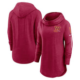 Washington Commanders Women's Minimal Statement Lightweight Raglan Funnel Neck Pullover Hoodie - Burgundy - Nike
