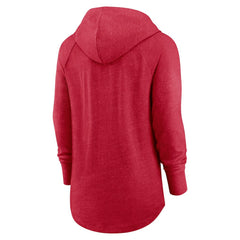 San Francisco 49ers Women's Minimal Statement Lightweight Raglan Funnel Neck Pullover Hoodie - Scarlet - Nike