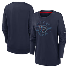 Tennessee Titans Women's Rewind Playback Icon Performance Pullover Sweatshirt - Navy - Nike