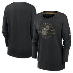 New Orleans Saints Women's Rewind Playback Icon Performance Pullover Sweatshirt - Black - Nike