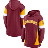 Washington Commanders Women's Lock It Down Pullover Hoodie - Burgundy/Gold - Fanatics
