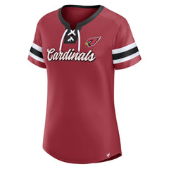 Arizona Cardinals Women's Original State Lace-Up T-Shirt - Cardinal - Fanatics