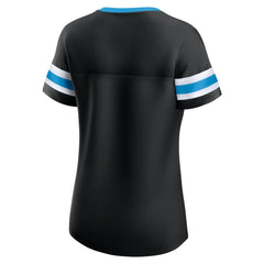 Carolina Panthers Women's Original State Lace-Up T-Shirt - Black - Fanatics