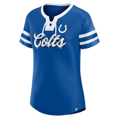 Indianapolis Colts Women's Original State Lace-Up T-Shirt - Royal - Fanatics