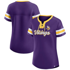 Minnesota Vikings Women's Original State Lace-Up T-Shirt - Purple - Fanatics