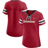 Tampa Bay Buccaneers Women's Original State Lace-Up T-Shirt - Red - Fanatics