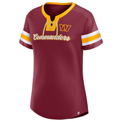 Washington Commanders Women's Original State Lace-Up T-Shirt - Burgundy - Fanatics