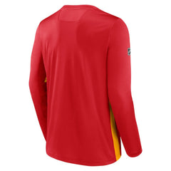 Calgary Flames Fanatics Authentic Pro Rink Performance Long Sleeve T-Shirt - Red | Fanatics Lifestyle