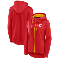 Calgary Flames Fanatics Women's Authentic Pro Rink Full-Zip Hoodie - Red | Fanatics sale