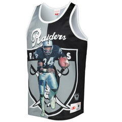 Bo Jackson Las Vegas Raiders Retired Player Graphic Tank Top - Black/Silver - Mitchell & Ness