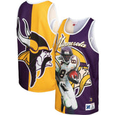 Randy Moss Minnesota Vikings Retired Player Graphic Tank Top - Purple/Gold - Mitchell & Ness